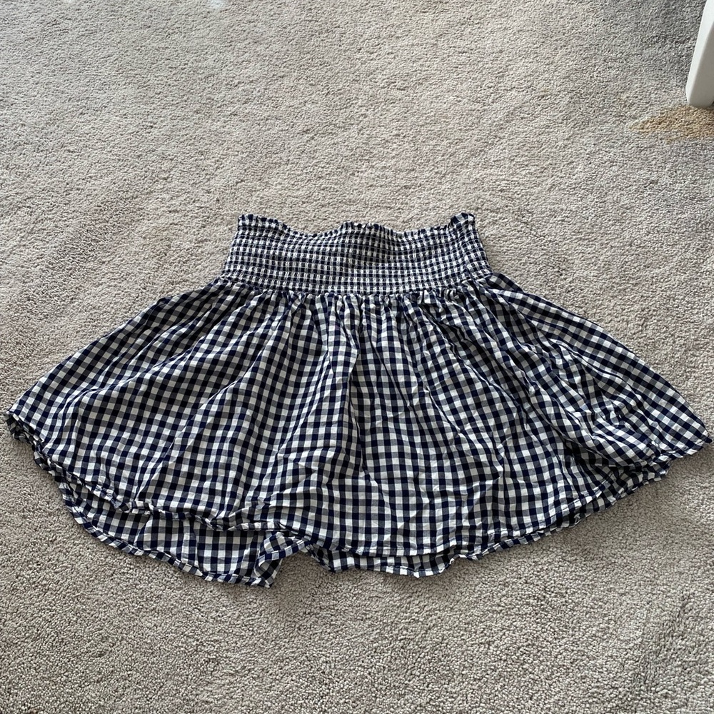 Black and white gingham circle skirt